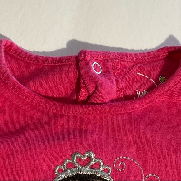 Jumping Beans Pink Girls Embroidered Dancing Monkey Crown Wand Mommy’s Princess - Picture 3 of 9